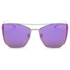 DORSET - Oversize Polygon Mirrored Lens Cat Eye Sunglasses