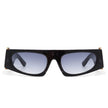 Starisle - Rectangle Chic Oval Lens Chunky Slim Fashion Sunglasses