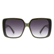 Lunacove - Square Retro Oversize Fashion Flat Top Women Sunglasses