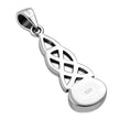 Abalone Shell Celtic Knot Silver Pendant