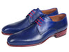 Paul Parkman Chaussures Derby bleues peintes à la main (ID#633BLU13)