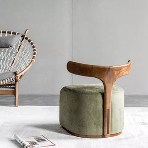 Chaise avec dossier en bois massif