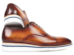 Paul Parkman Oxfords décontractés intelligents pour hommes en cuir marron et camel (ID#185-BRW-LTH)