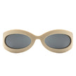 Albion - Oval Wrap Around Retro Round Fashion Sunglasses