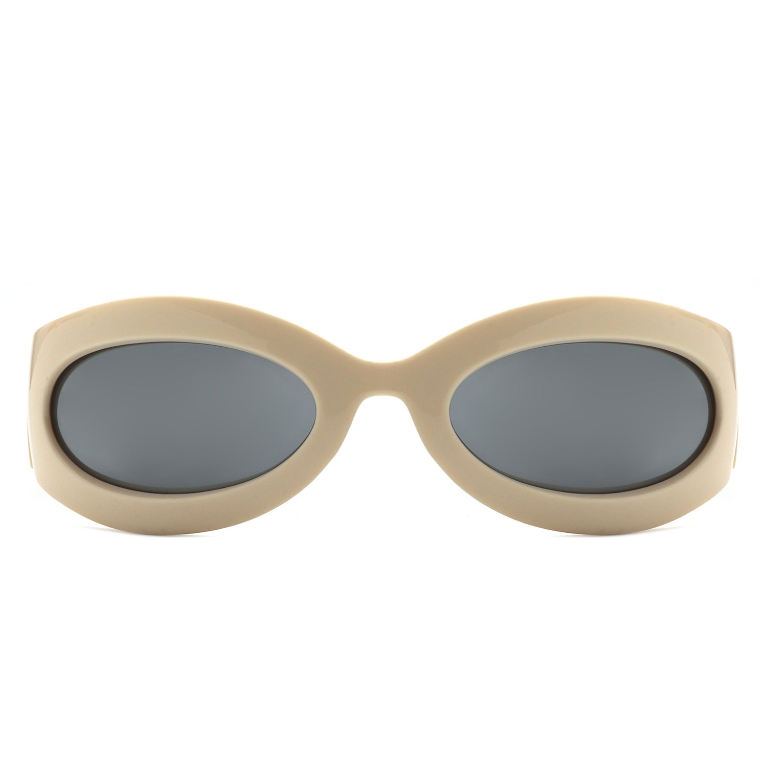 Albion - Oval Wrap Around Retro Round Fashion Sunglasses