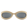 Albion - Oval Wrap Around Retro Round Fashion Sunglasses