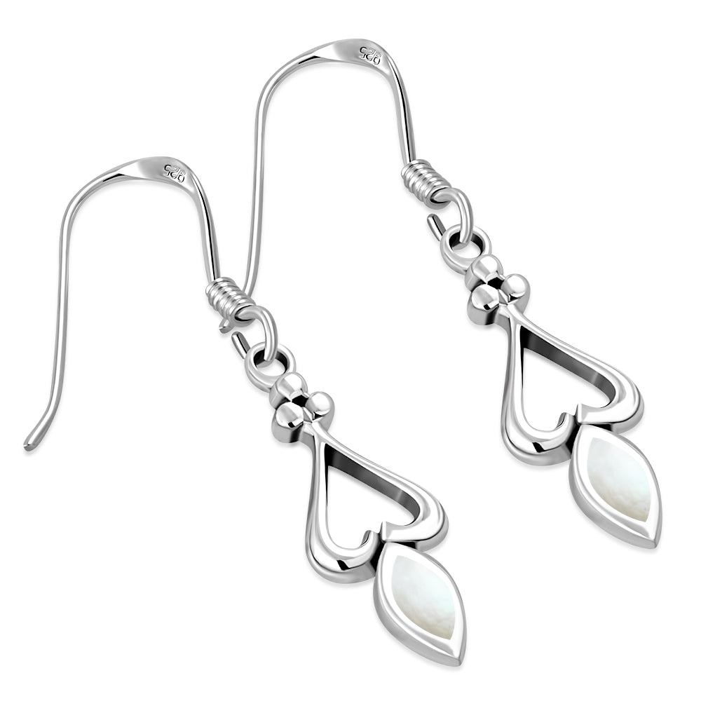 Boucles d'oreilles en argent sterling et nacre