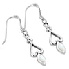 Boucles d'oreilles en argent sterling et nacre