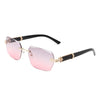 Hailstorm - Rectangle Retro Rimless Tinted Frameless Fashion Square Sunglasses