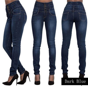 Denim Stretch Pencil Jeans Pants