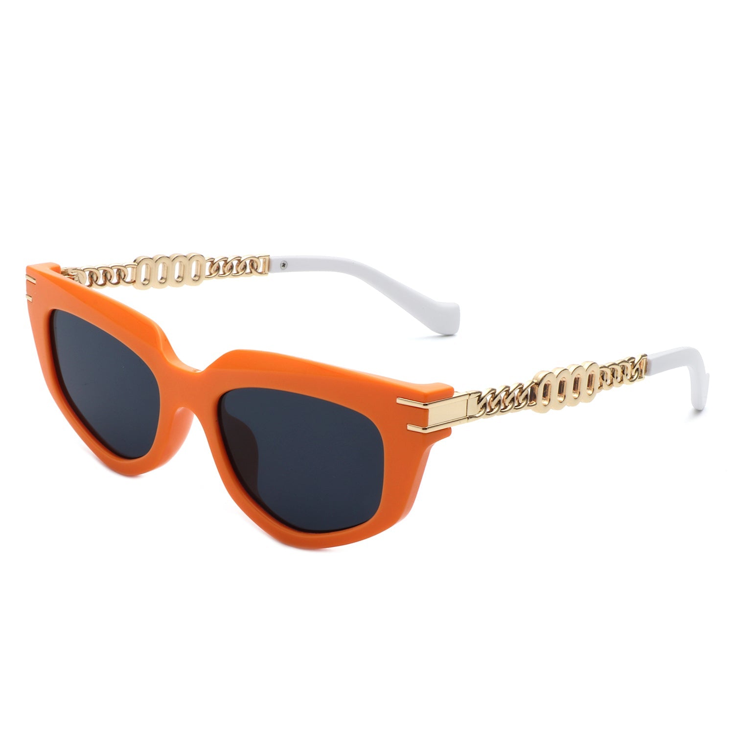 Skylight - Lunettes de soleil œil de chat tendance pour femme avec maillons de chaîne chic