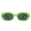 Nighting - Oval Retro 90s Round Narrow Vintage Sunglasses