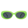 Nighting - Oval Retro 90s Round Narrow Vintage Sunglasses