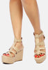 Windrush Cage Wedge Leather Sandal