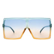 Zenithia - Square Oversize Women Flat Top Fashion Sunglasses