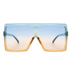 Zenithia - Square Oversize Women Flat Top Fashion Sunglasses