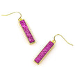 Boucles d'oreilles barre Bethany Druzy en or