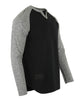 ZIMEGO Chemise slim à manches longues et col en V pour homme avec ourlet incurvé