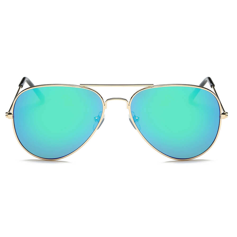 AARUS | Unisex Classic Metal Teardrop Aviator Shades Sunglasses