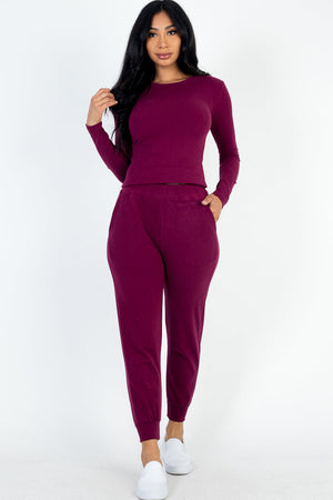 Ribbed Sweatshirt & Joggers Set (CAPELLA)