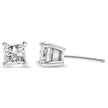 14k White Gold 1/5 Cttw Princess-Cut Diamond Petite Stud Earrings (I-J, I2-I3)