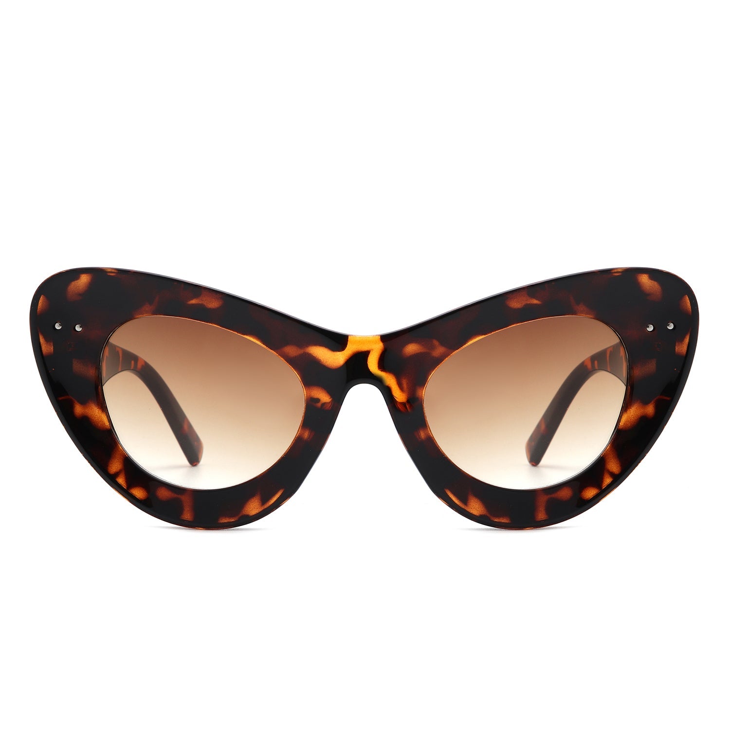 Luminara - Women Fashion Retro Round Cat Eye Sunglasses