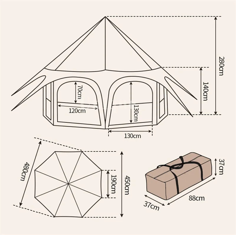 Outdoor Integrated Yurt Tent