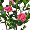 Arbre camélia artificiel rose naturel à floraison 100 cm