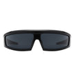 Starwise - Rectangle Y2K Futuristic Sports Flat Top Wrap Around Sunglasses