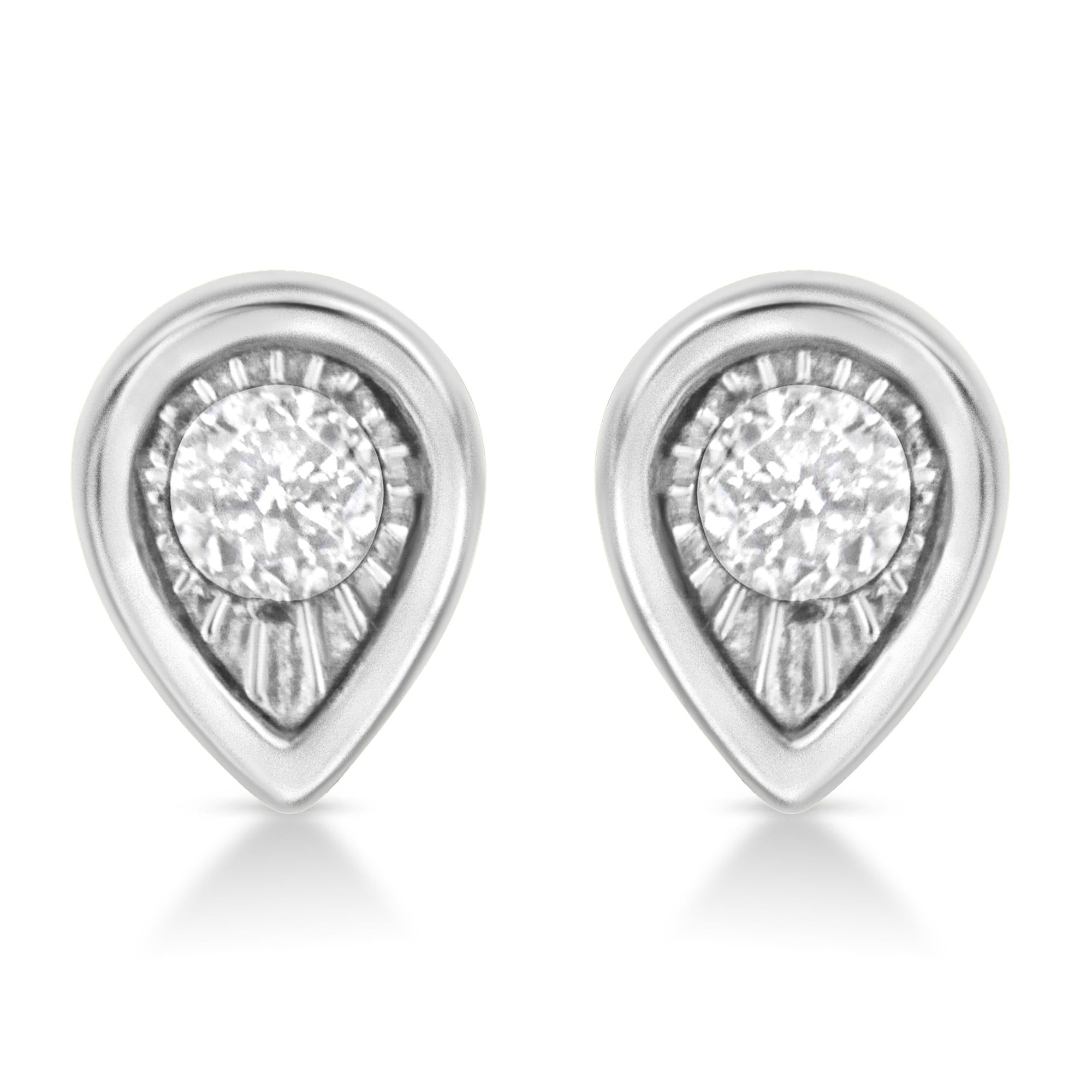 .925 Sterling Silver 1/10 Cttw Miracle-Set Diamond