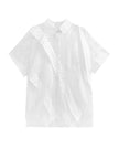 Hayato Sheer Leaf Blouse - White