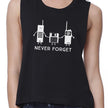 Never Forget Haut court noir pour femme