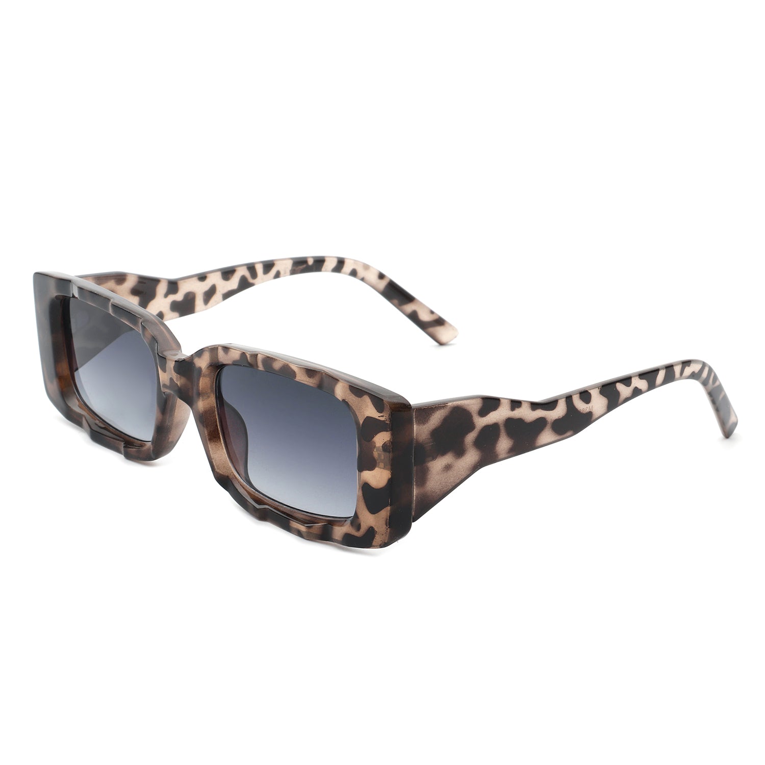 Tigrilla - Rectangle Retro Flat Top Fashion Vintage Square Sunglasses