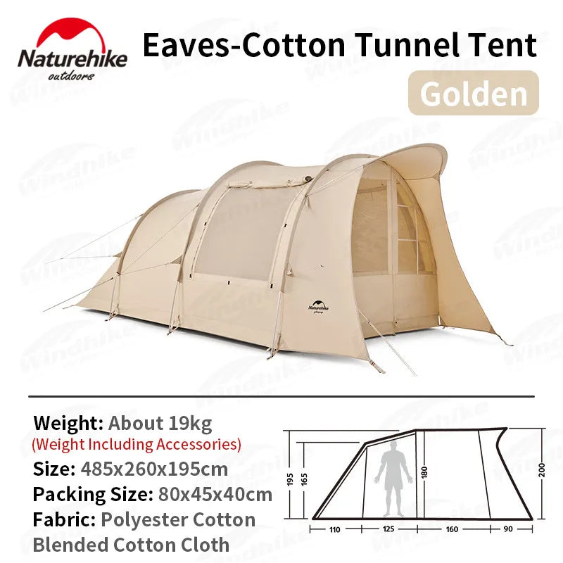 Tente tunnel Eaves Cotton 10㎡ 3-4 personnes