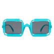 Luminite - Square Retro Irregular Frame Futuristic Fashion Tinted Sunglasses