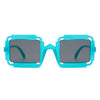 Luminite - Square Retro Irregular Frame Futuristic Fashion Tinted Sunglasses