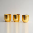 GILT Set/3 Gold Oval Vases