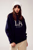 Sweat oversize Los Angeles en bleu marine