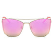 DORSET - Oversize Polygon Mirrored Lens Cat Eye Sunglasses