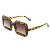 Luminite - Square Retro Irregular Frame Futuristic Fashion Tinted Sunglasses