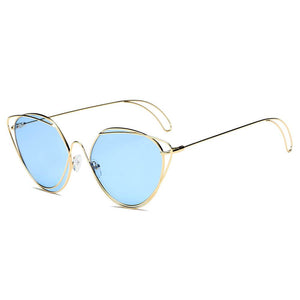 LISLE | Women Fashion Round Wire Art Cat Eye Sunglasses