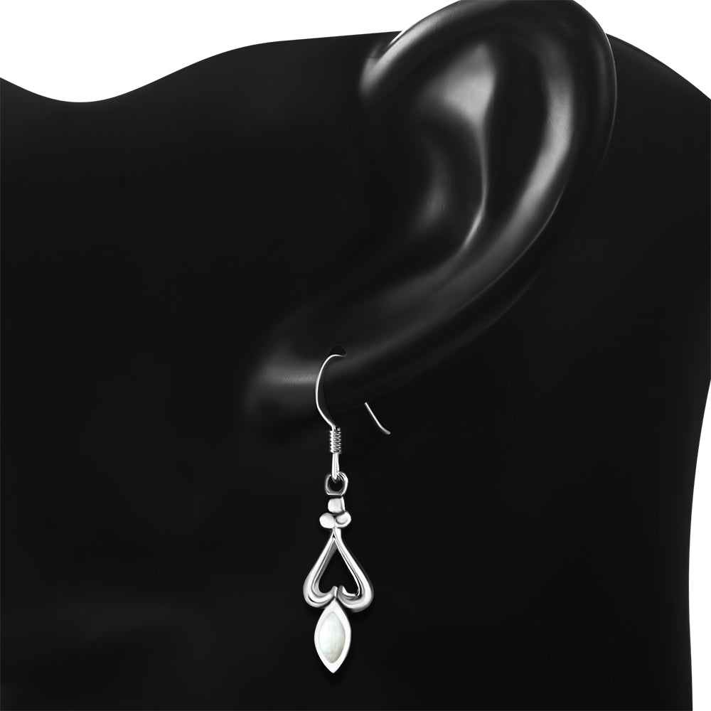 Boucles d'oreilles en argent sterling et nacre