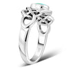 Turquoise Stone Celtic Knot Silver Ring