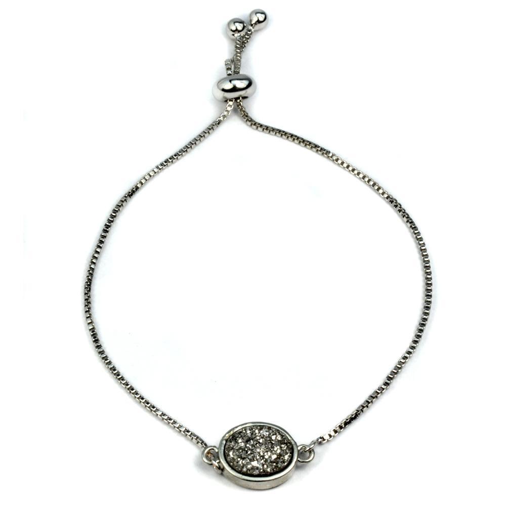 Petit bracelet ovale Brandy en argent