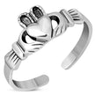 Bague d'orteil Claddagh en argent sterling uni