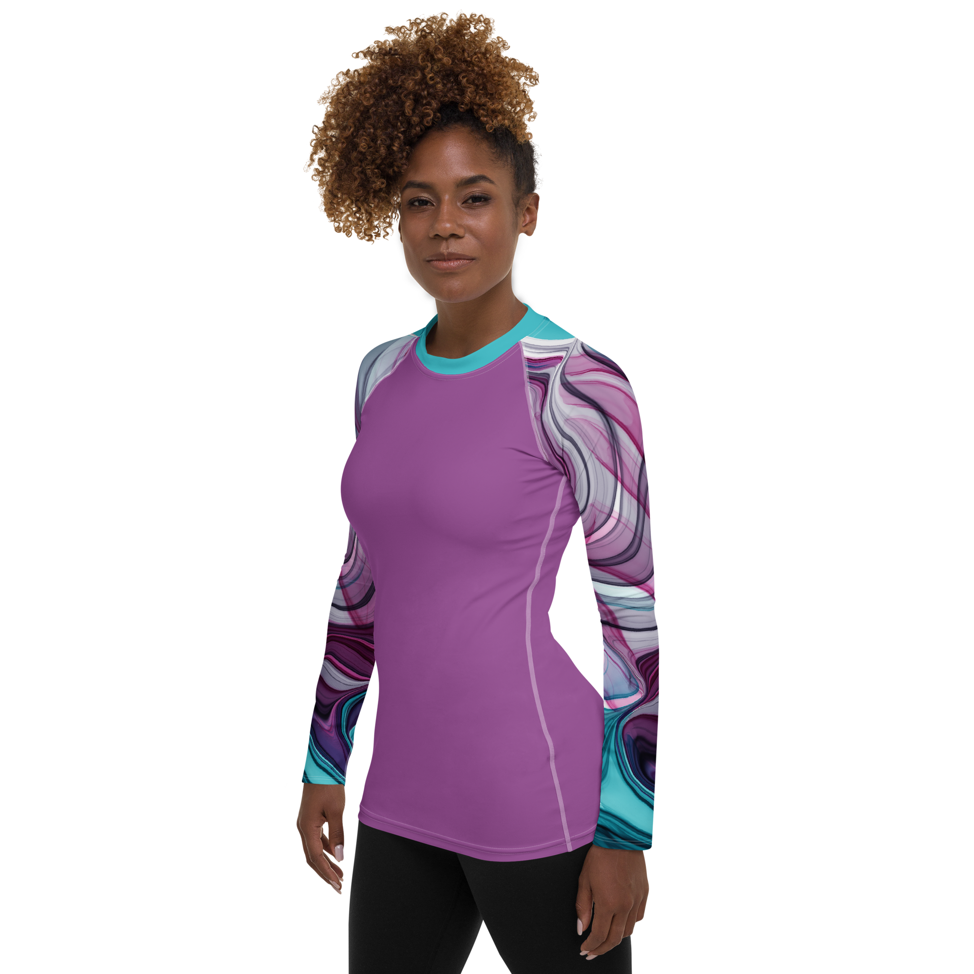 Rash Guard Performance Water Colors pour femmes UPF 40+