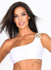 Kira One Shoulder Top - White