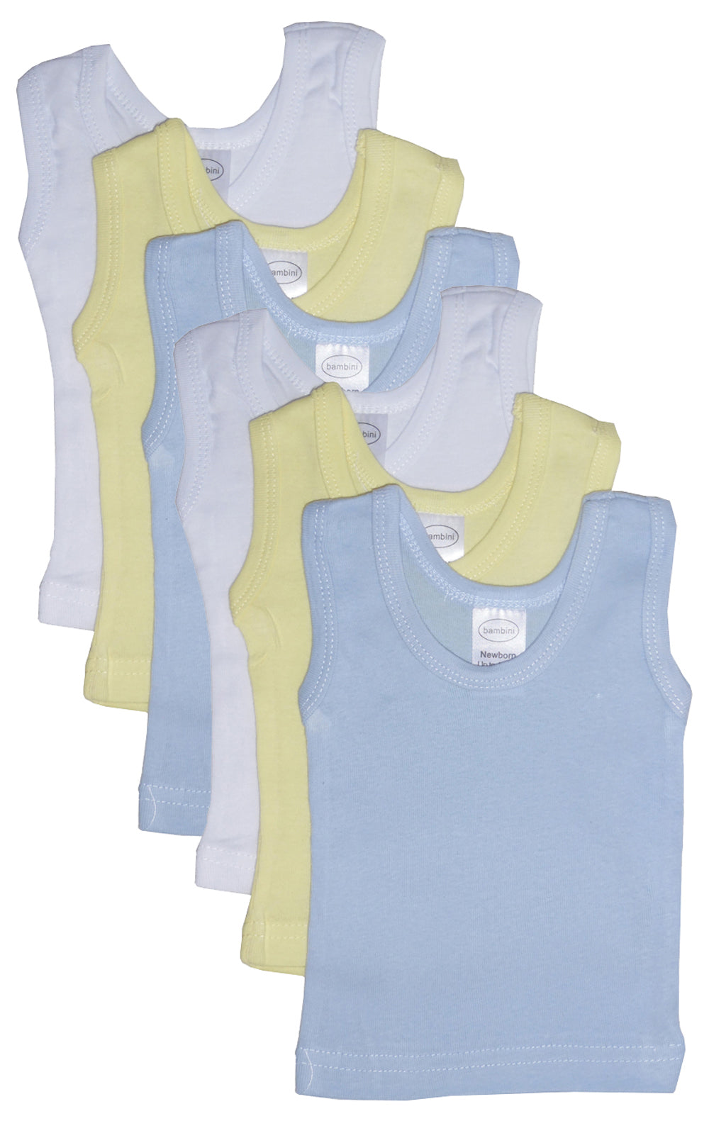 Bambini Boy's Six Pack Pastel Tank Top