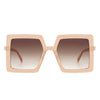 Luminova - Square Oversize Flat Top Fashion Women Sunglasses