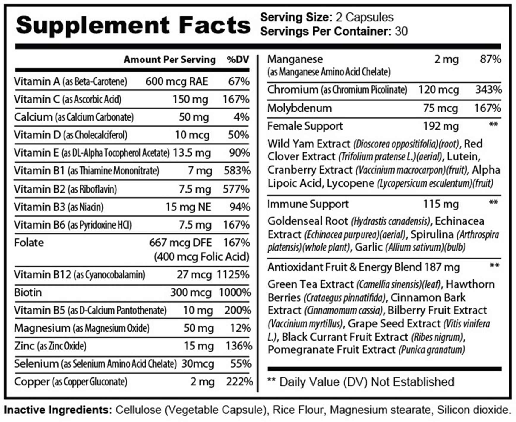 Multivitamines pures - Femmes